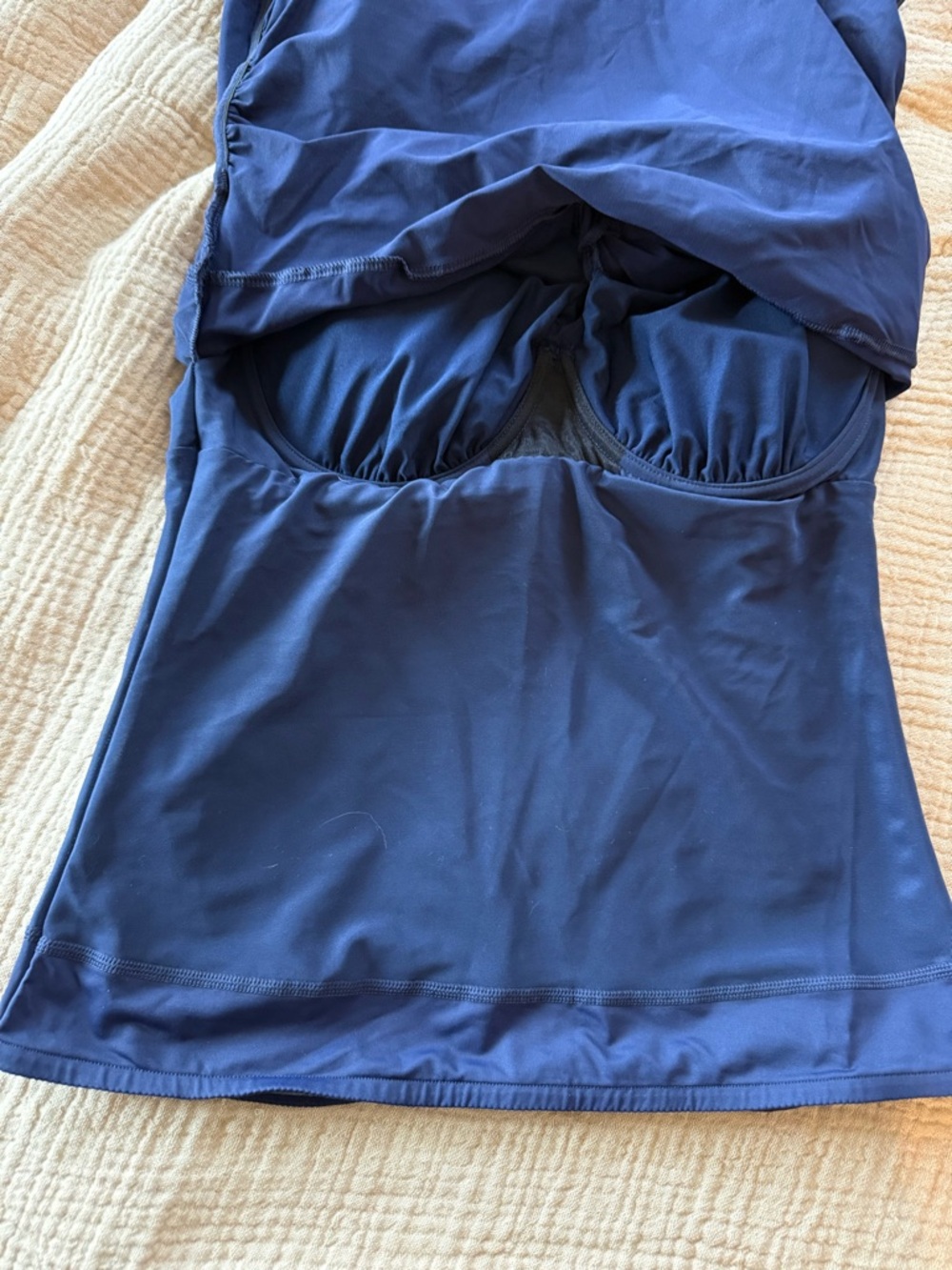 Lands' End Navy Twist-Front Swim Tank - Picture 3 of 3